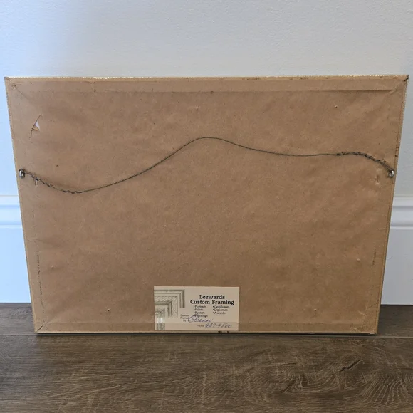 Vintage Watercolor Botanical Custom Framed Artwork Signed By Artist - Picture 7 of 11